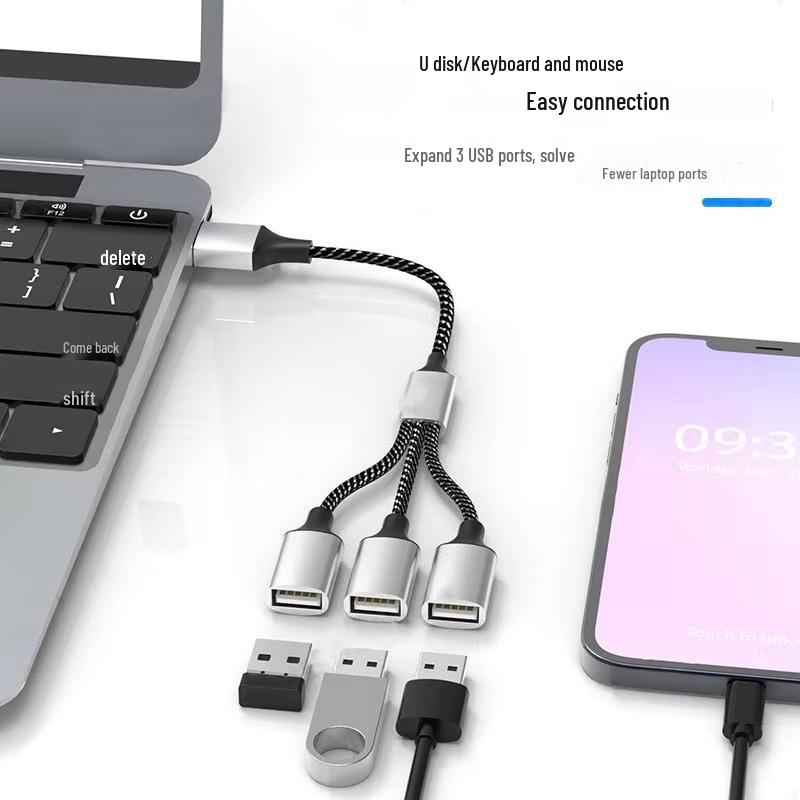 USB-C концентратор, зарядное устройство, разветвитель, док-станция для телефонов, компьютеров, планшетов