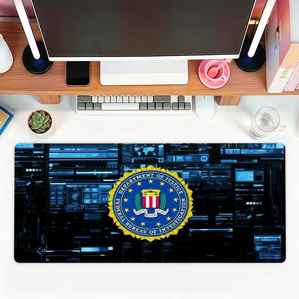 Fashion F-FBI Mouse Pad For Office Gaming And Keyboards Non-Slip Large Waterproof