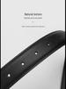 Genuine Cowhide Retro Carved Women's Belt - Simple Literary Style for Denim Casual Wear