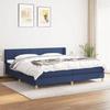 3130303 vidaXL Divan Bed with Mattress Blue 200x200 Cm Fabric