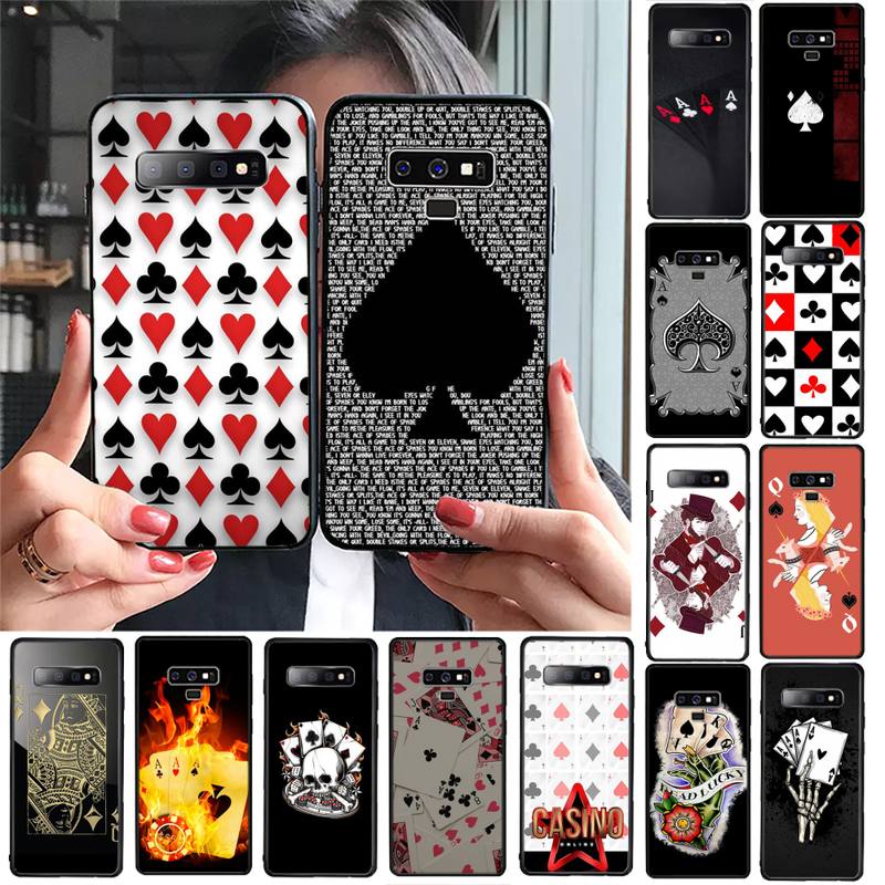 Poker Phone Case For Samsung Galaxy S20 S10 Plus S10E S5 S6 S7edge S8 S9 S9Plus S10lite 2020