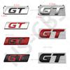 WDC5   1Pcs Metal 3D Car Rear Trunk GT Emblem Logo Auto Door Fender Badge Tailgate ogo GT Car Body Decorative Stickers Accessoires