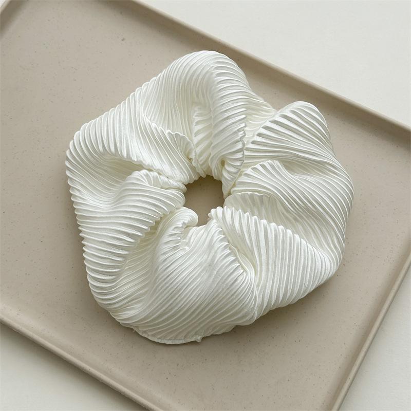 Шелковистые Кремовые Глянцевые Большие Резинки для Волос Винтажные Нежные Однотонные Повязки на Голову для Женщин Девушек Элегантные Эластичные Резинки для Волос