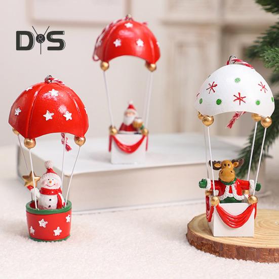 Рождественские украшения на воздушном шаре, Санта/Олень/Снеговик, статуя на воздушном шаре и парашюте, украшение для дерева на праздник