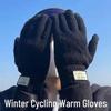 Men's and Women's Thickened Wool Touchscreen Gloves - Knitted, Velvet-Lined, Cold-Proof for Autumn and Winter Riding