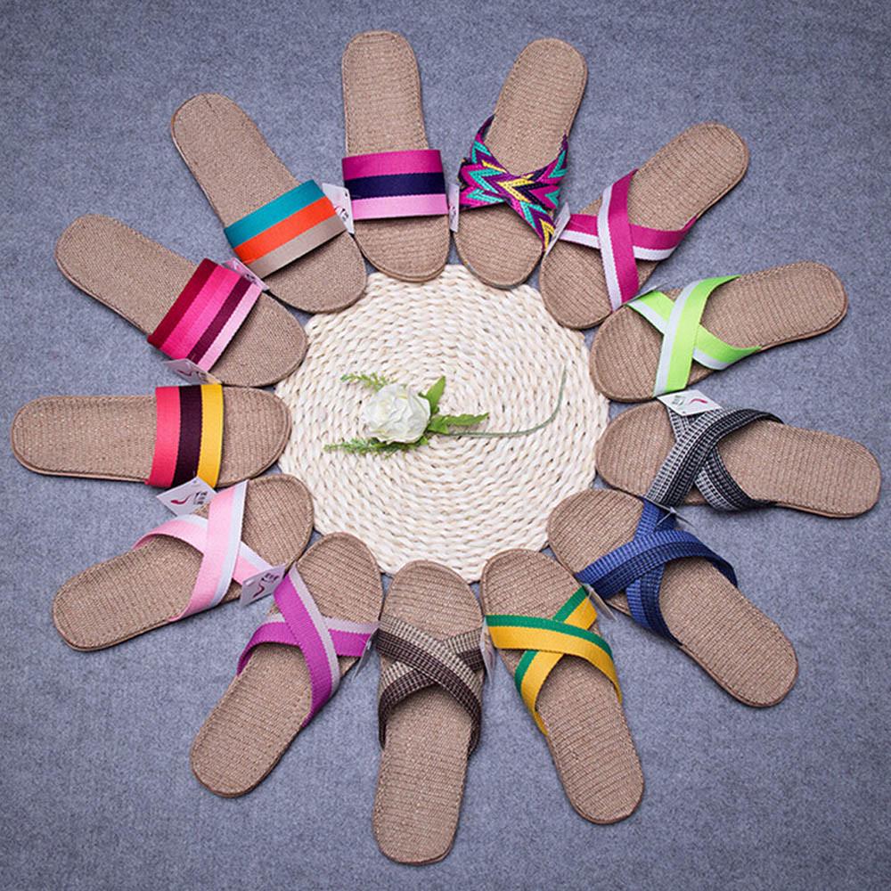 Женские теплые тапочки, размер 9, для женщин и мужчин, льняные домашние летние туфли с открытым носком, кожаные тапочки для женщин с эффектом памяти