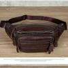 Мужская поясная сумка-кроссбоди из натуральной кожи: Многофункциональная поясная сумка большой вместимости для бега и работы