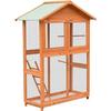 VidaXL Bird Cage Solid Pine and Fir Wood 125.5x59.5x164 Cm