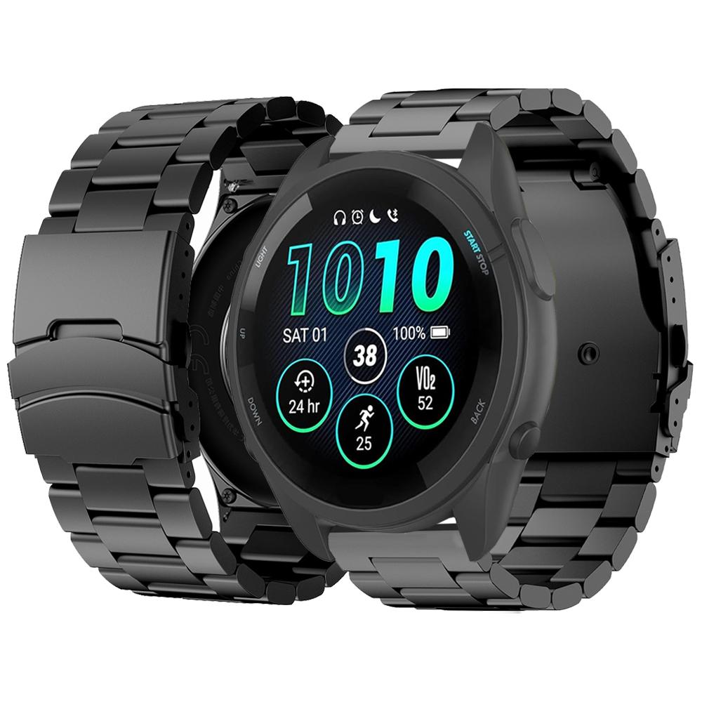 Титановый ремешок для Garmin Venu 4 3 2 45 мм/Forerunner 570 47 мм 265 255 Звеньевой браслет для часов Garmin D2 Air X15 22 мм