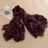 Solid Color Cotton And Linen Scarf Women'S High-End Sense Thin Long Yarn Scarf Sunscreen Shawl Commuter Simple Silk Scarf