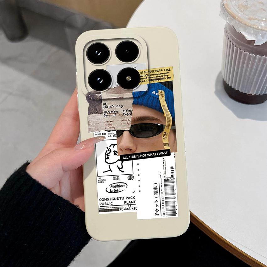 Модный силиконовый чехол для телефона для Xiaomi 17 14 14T 15 15T Pro Poco C71 C75 M7 M8 F7 F8 Премиальный противоскользящий прочный корпус для Xiaomi Capa