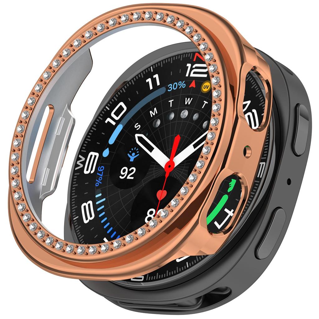 Алмазный Чехол для Samsung Galaxy Watch 8 40 мм Полый Защитный Корпус Аксессуары для смарт-часов galaxy watch 8 44 мм Защитная Накладка-Бампер