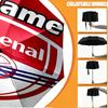 Custom Name Personalized football team Print Umbrella, Auto Open Close, 8‑Rib Sturdy Frame, Commute Camping Hiking Use, Birthday Gift