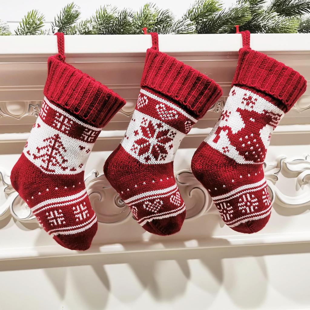 Christmas Decorations Embroidered Socks Gift Bags Christmas Decoration Pendants