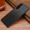 For Samsung Galaxy A54 5G Case Litchi Texture PU Leather Coated PC + TPU Protective Phone Back Cover