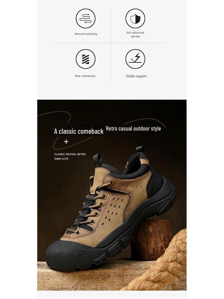 Мужские повседневные нескользящие походные ботинки для активного отдыха 2024 года, мягкая подошва, большой размер 46