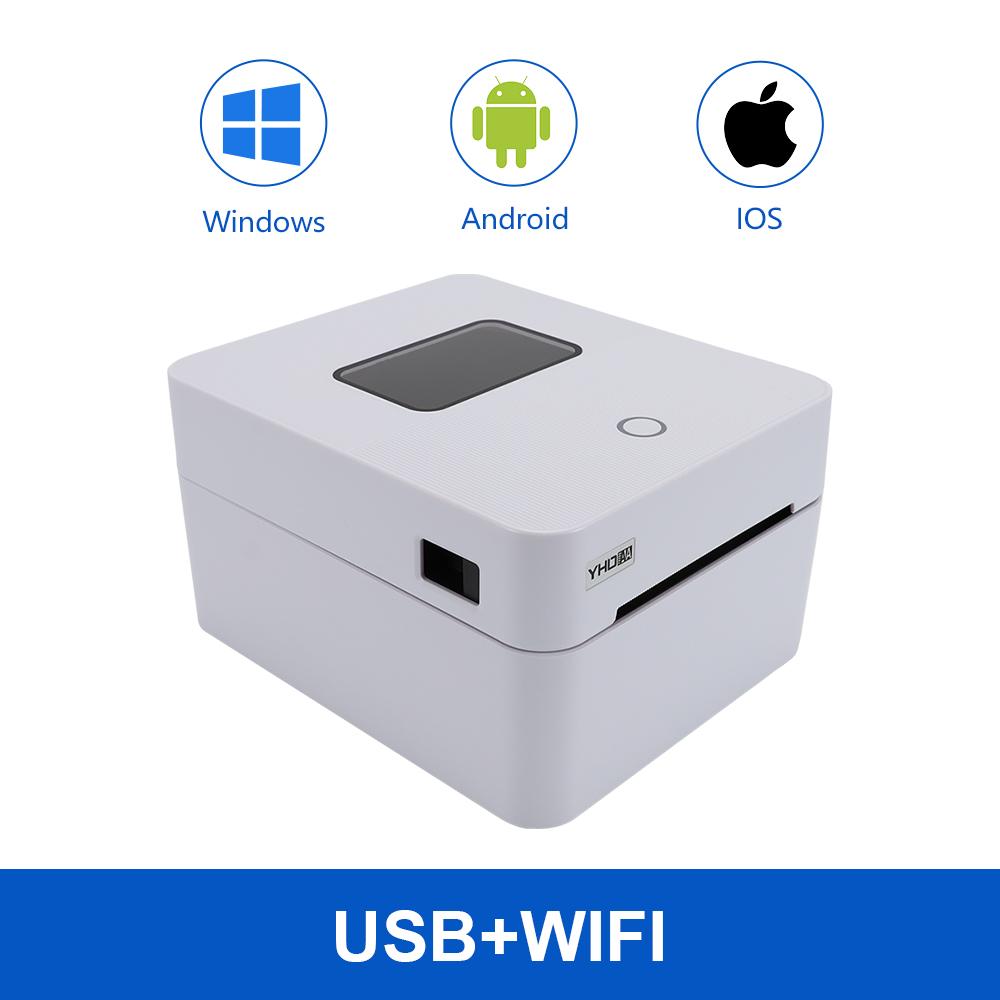 YHDAA 4 Inch Thermal Shipping Label Printer, Support Receipt Printing Waybill Printer 4x6, USB/WIFI/BT Connection Optional