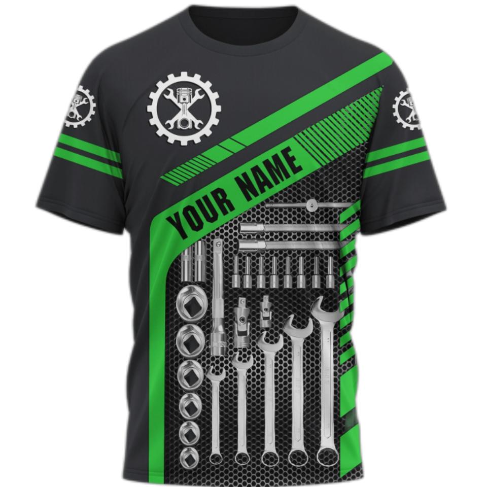 Летняя мода 2023, мужская футболка с персонализированным именем «Механик», топы с 3D принтом, футболки унисекс, уличная повседневная спортивная футболка