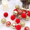 25 шт./компл. Рождественские шары сверкающие блестки яркие цветные пенопластовые украшения елочные украшения праздничные принадлежности