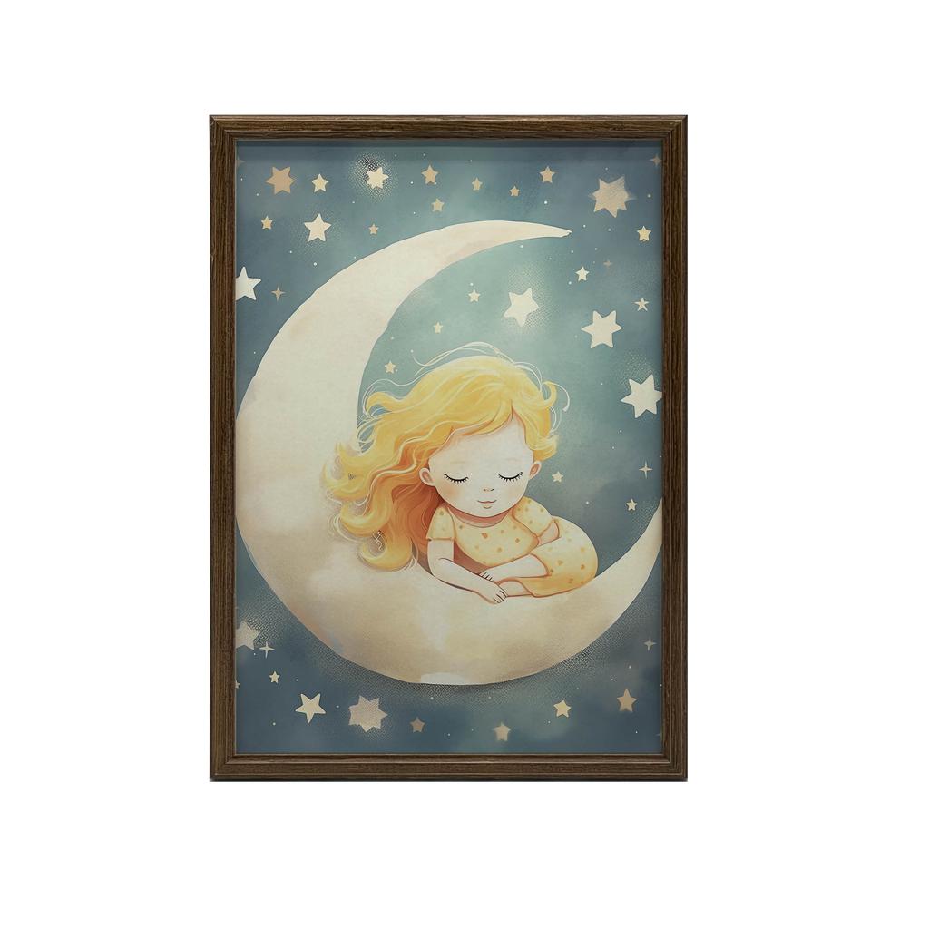 Plakat Księżniczka Na Księżycu Plakat Księżniczka Na Księżycu, 70X100 Cm, Bez Ramy, Płótno Premium Na Blejtramie