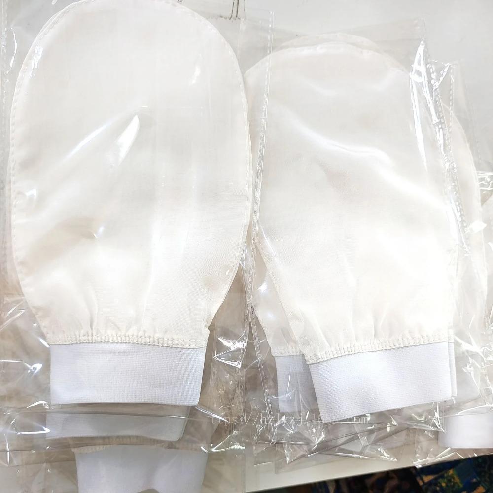 100% Silk Glove for Handcrafted Turkish Skin Peeling Scrubber Bath Sauna Exfoliator  Bath Face Wash Gloves Bathing Accessories