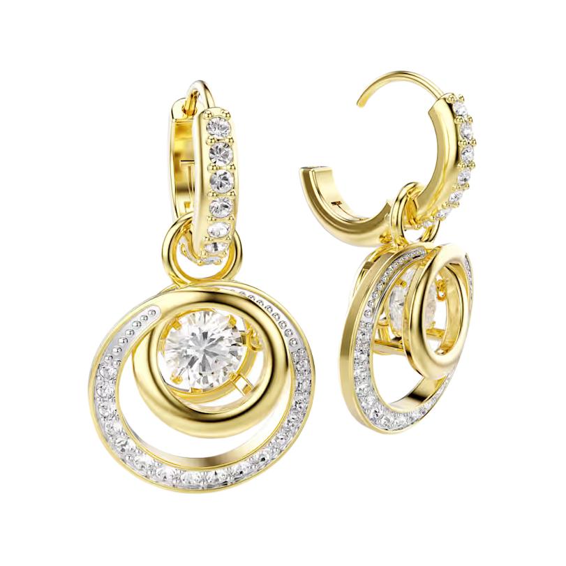 Swarovski Серьги с кубическим цирконием в дизайне капли воды Гипербола Унисекс Белый 5738249