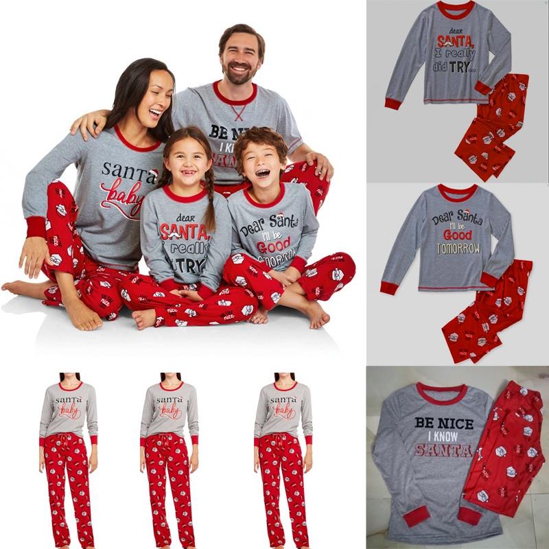 Soft And Comfy Christmas Family Pajamas With Long Sleeves And Cheerful Xmas Tree Designs
