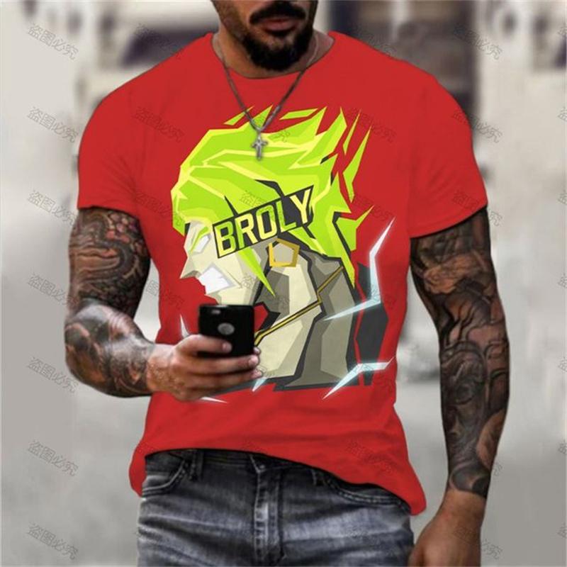Вегета Dragon Ball Z Гоку Мужская футболка Тренд Уличная одежда Крутой Харадзюку Спортзал Оверсайз 110-6XL Круглый вырез Короткий рукав Аниме Сайян