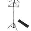 KC Lightweight Aluminum Music Stand MS-2ALBK Black (Soft Case Included)