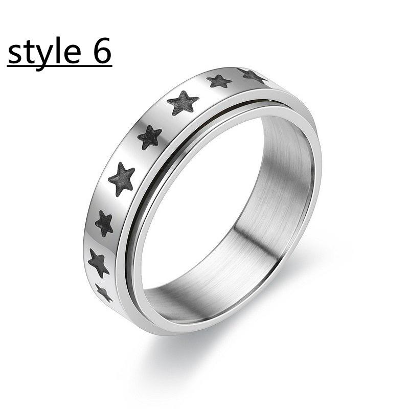Anxiety Ring Figet Spinner Rings For Women & Men Stainless Steel Rotate Freely Spinning Anti Stress Accessories Jewelry Gifts
