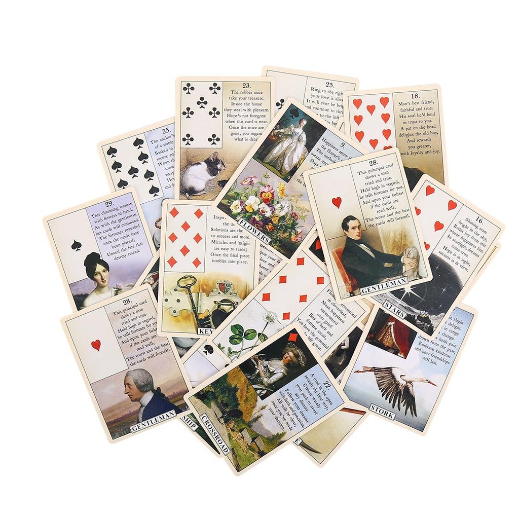 Карты Оракула Ленорман Синяя Птица A 38 Карта Таро Английский для Гадания Настольная Игра