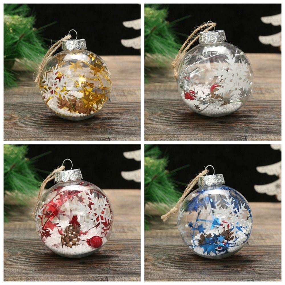 Transparent Christmas Pendant Ball Round Christmas Tree Decorative Festival