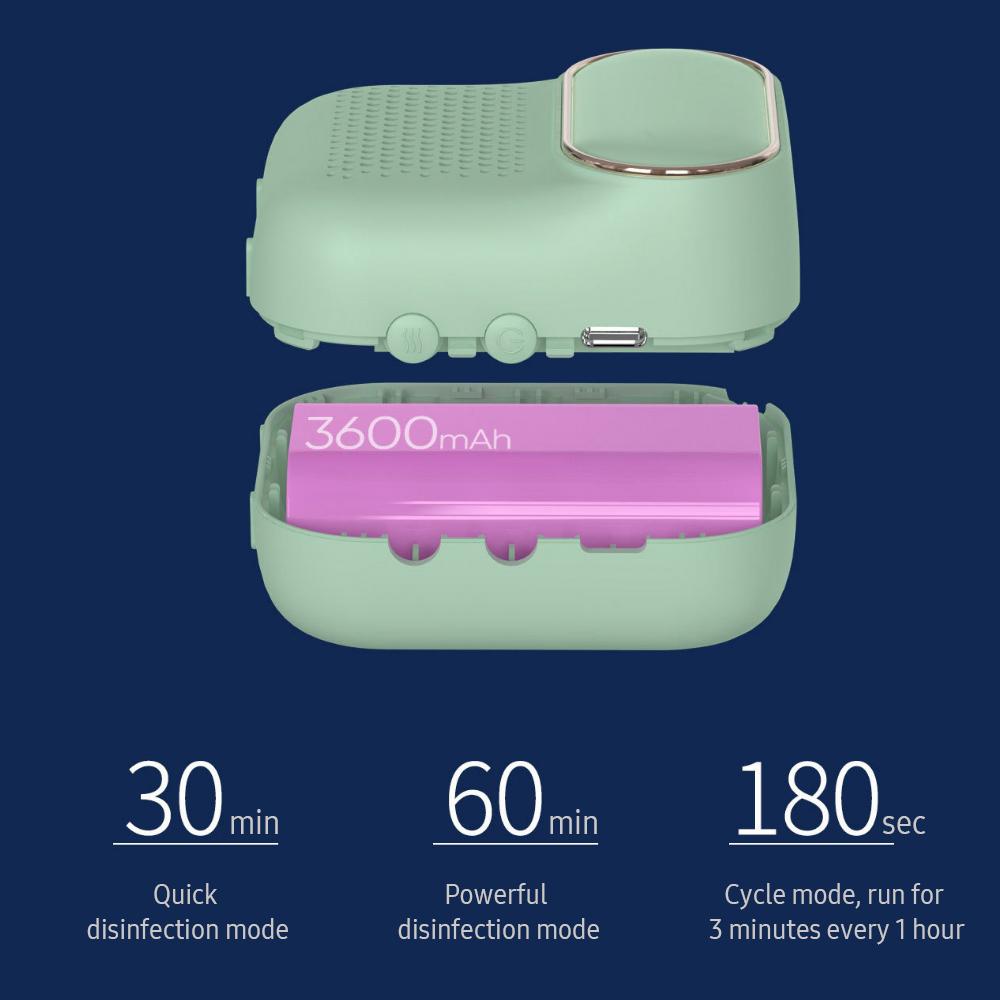 Mini Refrigerator Odor Eliminator Air Purifier with Three Modes/Ozonotor/Rechargeable 3600mAh Battery Anti-freeze Refrigerator Deodorizing Sterilizer