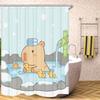 Capibara Bathroom Curtains Accessories Sets Luxury Shower Curtain Bath & Items Cute Waterproof Funny Anime For Living Room