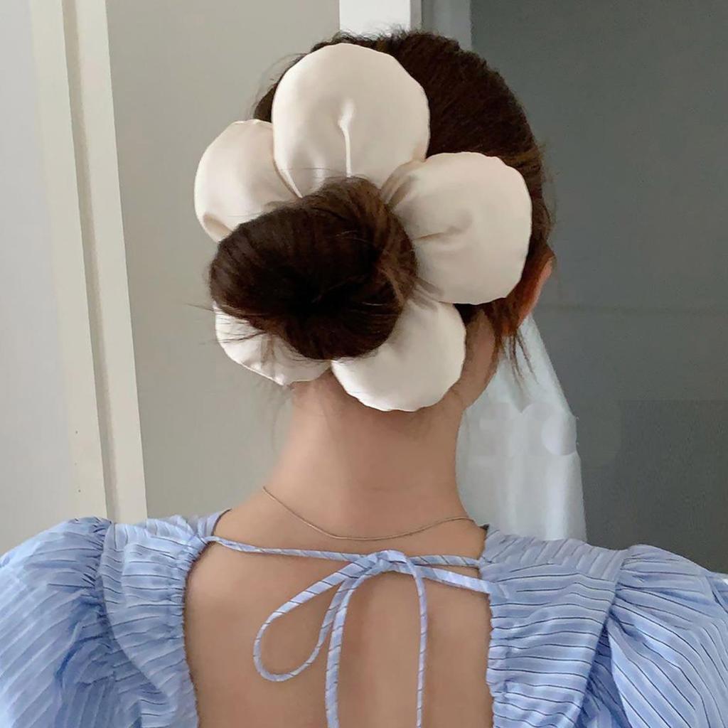 Корейские креативные преувеличенные цветочные резинки для волос головной убор для женщин и девочек модный дизайн эластичные резинки для волос милые аксессуары для волос