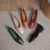 Woman Elegant French Square Toe Mary Janes Casual Flats Female Summer Loafer Shoes Woman Retro Low Heeled Soft Soled Flat Shoes
