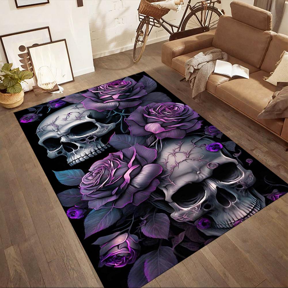 Neon Skeleton Party Floor Mats for Living Room, Bedroom and Room Decoration Are Suitable for Gifts.