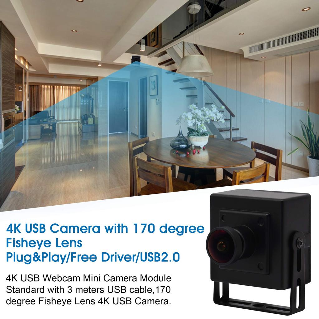 ELP камера 4K USB веб-камера Мини камера широкоугольная 170 градусов объектив Fisheye веб-камера Full HD 2160P 30FPS камера Sony и драйвер Видео дистрибуция Главная