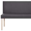 Bench 139.5 cm Grey Artificial Leather