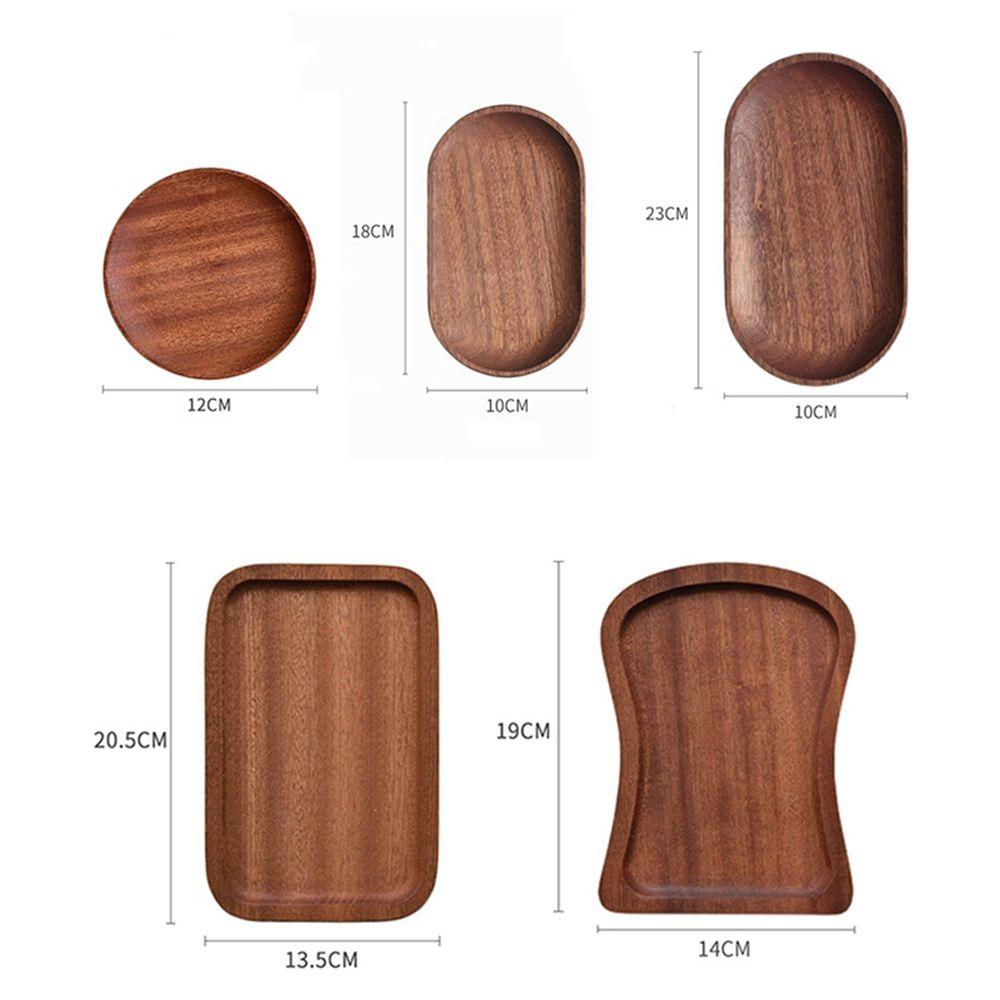 Круглая столовая посуда Деревянный поднос Бытовая посуда для сухофруктов Поднос для сервировки Деревянная тарелка Тарелка для закусок