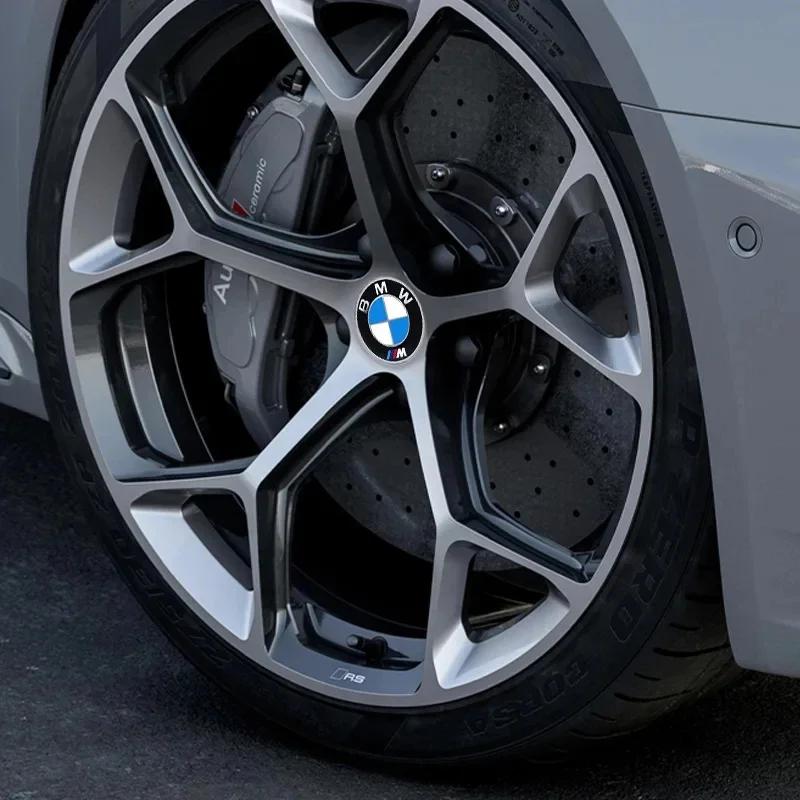 4pcs 56mm 60mm 65mm Car Wheel Center Hub Cap Stickers Styling For BMW M Performance E36 E46 E60 E90 E91 E92 E93 F30 F20 M3