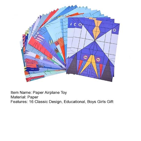 16/48 шт./набор Наборы бумажных самолетиков с 16 классическими дизайнами Сделай сам Бумажные самолетики Оригами