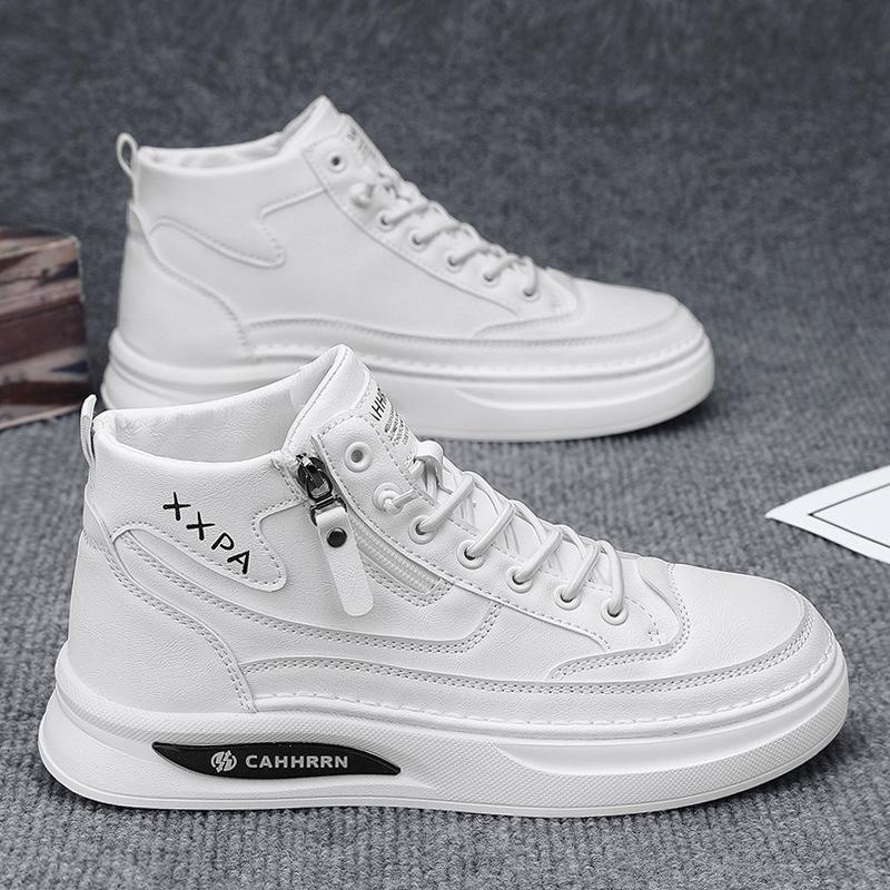 Autumn New High-top Board Shoes Men's Casual Little White Shoes Versatile Student Sports Shoes Four Seasons Trendy Shoes Martin Shoes