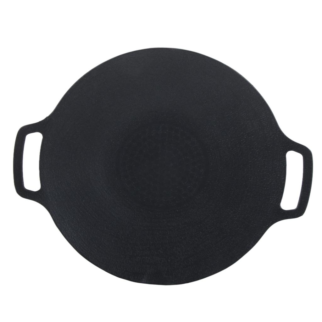 30cm Korean Grill Pan Non Stick Round Medical Stone Outdoor Griddle Pan for Portable Gas Stove