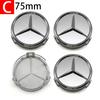Hub Cap 4Pcs 60mm 75mm Car Wheel Center Logo Hub Cap 56mm ABS For Mercedes-Benz W211 W205 W213 W203 C218 A207 CLA Automotive Accessories DL1