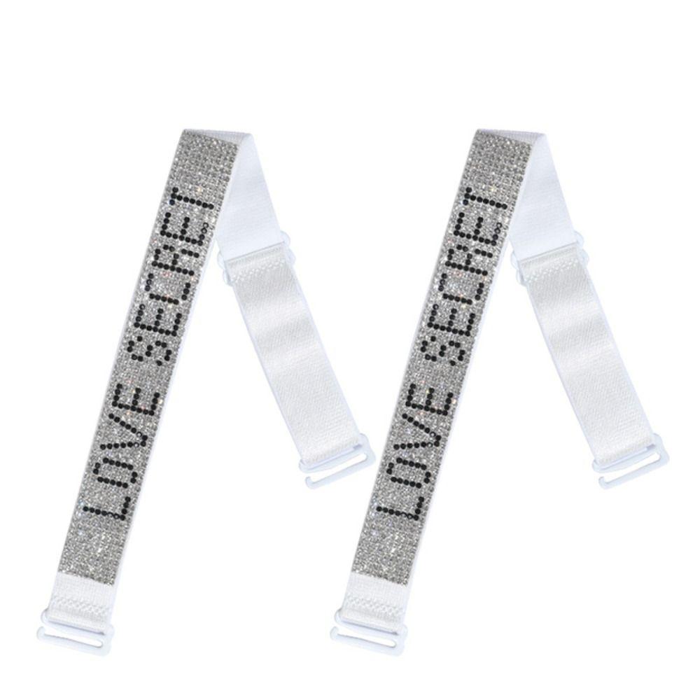 Double-Shoulder Rhinestone Bra Strap Anti-slip Buckle Belt Underwear Shoulder Strap Sport