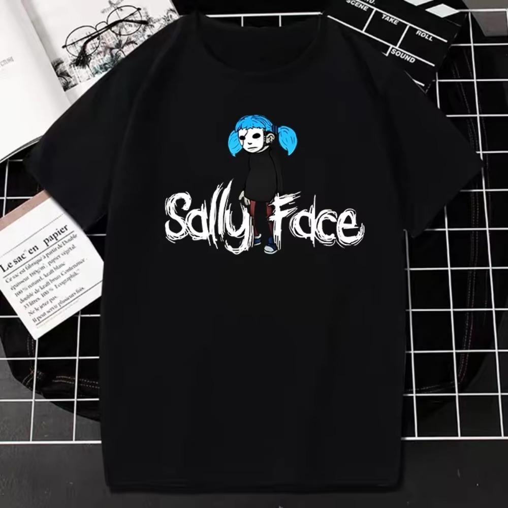 Футболка Sally Face Футболка с принтом хоррор-игры Каваи Харадзюку Аниме одежда Женская Мужская Мода Повседневная футболка Хип-хоп Готическая уличная одежда