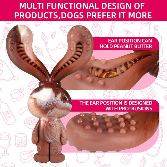 Yousheng Неразрушимая игрушка для собак, агрессивных любителей жевать, жесткая жевательная игрушка со вкусом говядины, нейлоновая игрушка для чистки зубов в форме животных для средних и крупных собак