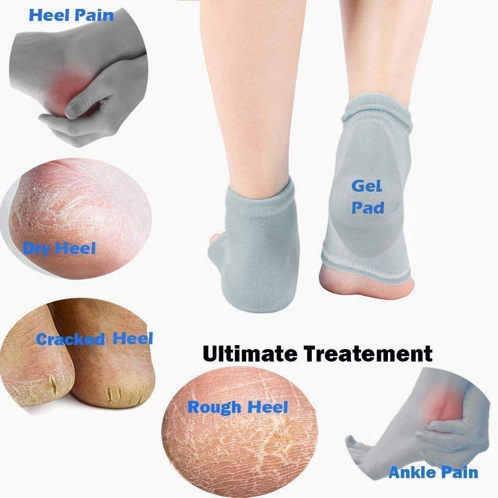 Arura Heel Socks Anti Crack Heel Protector Socks Heel Pain Relief Socks Silicone Gel Heel Socks For Men And Women