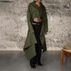 Spring Men Long Sleeve Buttons High Low Irregular Long Coats Windbreaker